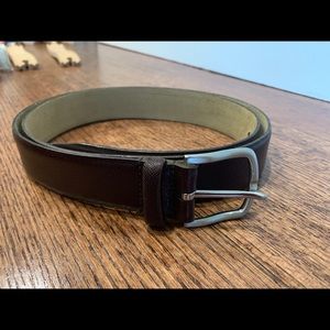 Lands End Men’s Lthr belt NWT